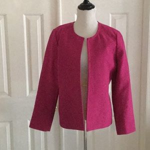 Textured hot pink blazer (lined)